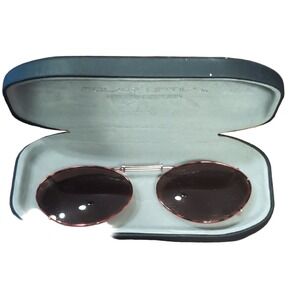 Polar Optics OveRx Clipons Polarized UV400 Gold Brown Oval Clip-on Sunglasses
